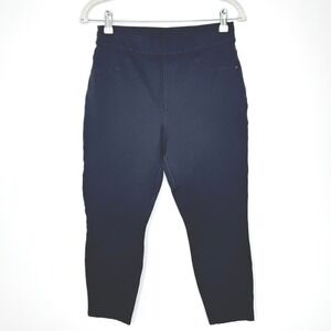 Spanx Ponte Knit Black Capris back pockets Large‎